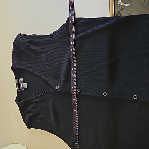 Eddie Bauer Black Knit Button Down Sweater Vest - Picture 7 of 7